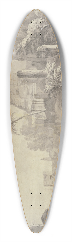 Hubert Robert - Heroic landscape 39.3 inch art pintail longboard deck