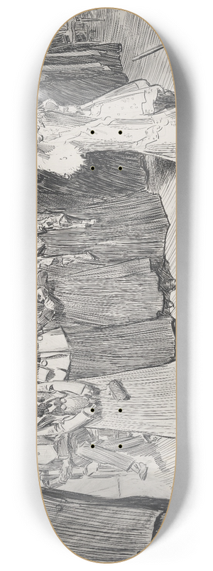 Charles Dana Gibson - Studies in expression. The author and the soubrette 8.25 inch art skate deck Charles Dana Gibson - Studies in expression. The author and the soubrette 8.25 inch art skate deck