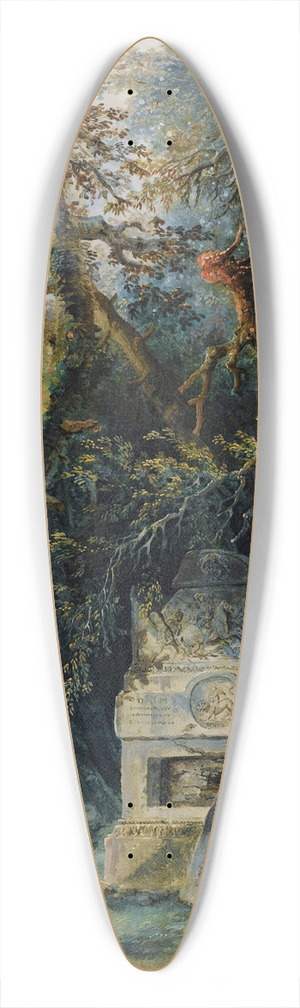 Hubert Robert - La Promenade Solitaire 39.3 inch art pintail longboard deck