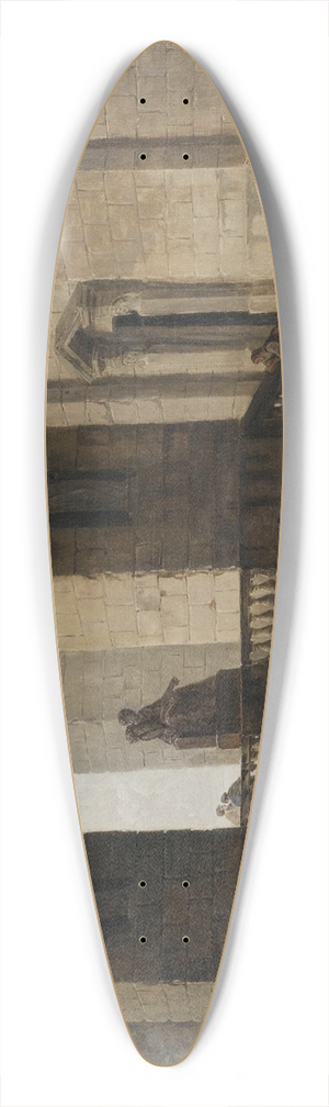 Hubert Robert - Lavandires dans une architecture romaine 39.3 inch art pintail longboard deck