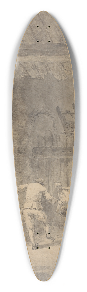 Hubert Robert - The Peasant Dance 39.3 inch art pintail longboard deck