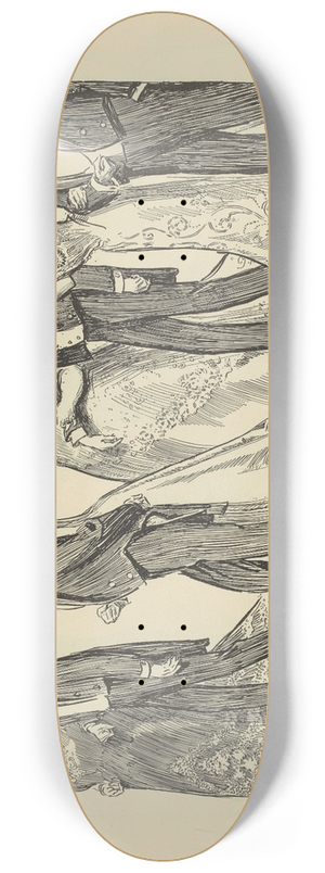 Charles Dana Gibson - Study in expression, while the hostess whispers to Jones 8.25 inch art skate deck Charles Dana Gibson - Study in expression, while the hostess whispers to Jones 8.25 inch art skate deck