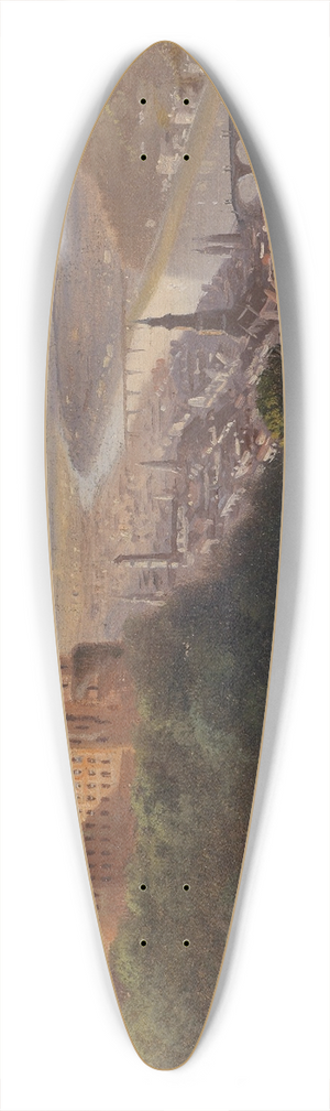 Hubert Sattler - Blick auf Heidelberg 39.3 inch art pintail longboard deck Hubert Sattler - Blick auf Heidelberg 39.3 inch art pintail longboard deck