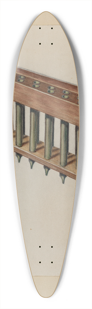 Hugh Clarke - Candle Mold 39.3 inch art pintail longboard deck