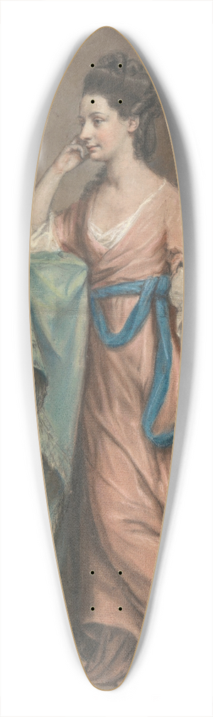 Hugh Douglas Hamilton - Portrait of a lady 39.3 inch art pintail longboard deck
