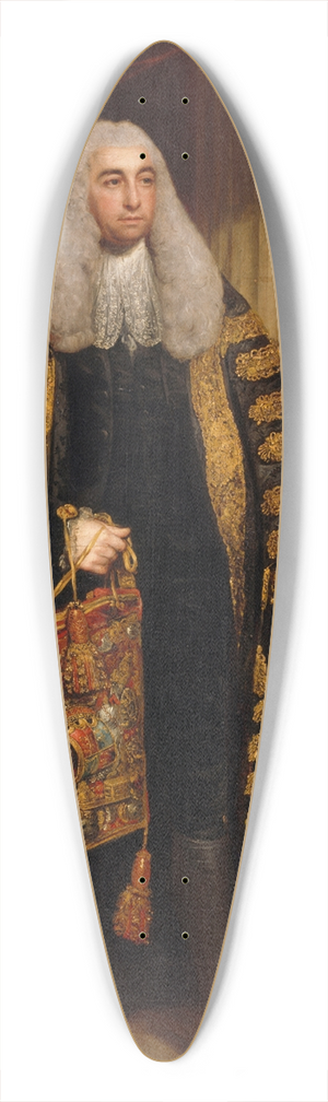 Hugh Douglas Hamilton - Portrait of John Fitzgibbon, Earl of Clare (1749-1802) 39.3 inch art pintail longboard deck