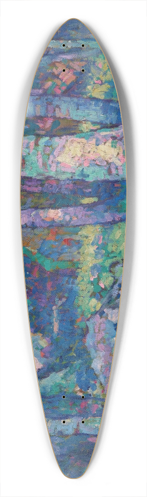 Hugh Henry Breckenridge - Landscape 39.3 inch art pintail longboard deck