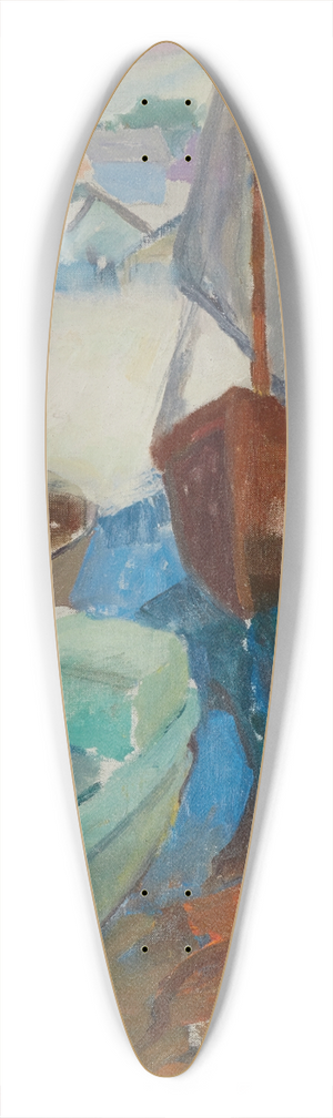 Hugh Henry Breckenridge - The Return of the Fishing Boat 39.3 inch art pintail longboard deck
