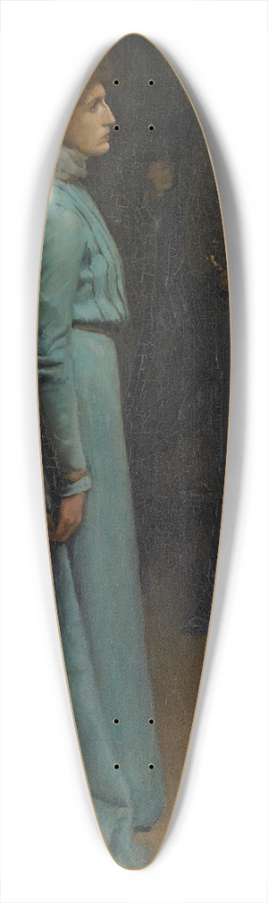 Hugh Ramsay - The lady in blue (Mr and Mrs J S MacDonald) 39.3 inch art pintail longboard deck