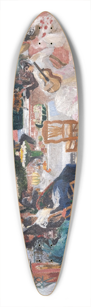 Hugo Birger - Lunch during La Feria in Granada. Sketch 39.3 inch art pintail longboard deck