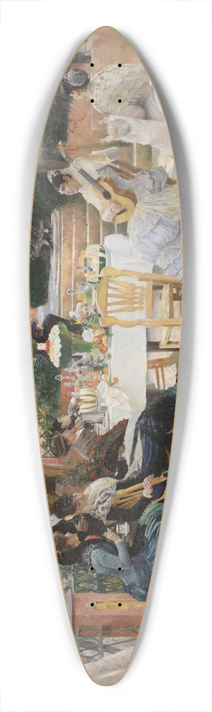Hugo Birger - The Scandinavian Artists Lunch at Caf Ledoyen, Paris; Varnishing Day 1886 39.3 inch art pintail longboard deck