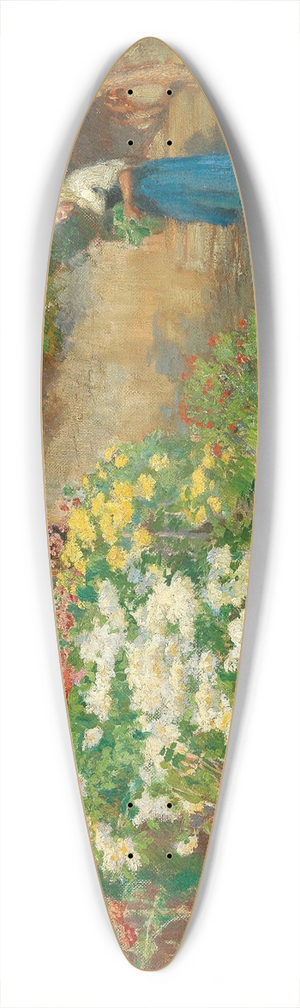 Hugo Charlemont - Farmhouse Garden 39.3 inch art pintail longboard deck