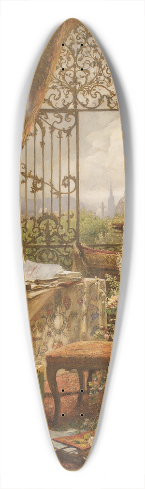 Hugo Charlemont - Stillleben Mit Bste Des Kronprinzen Rudolf 39.3 inch art pintail longboard deck