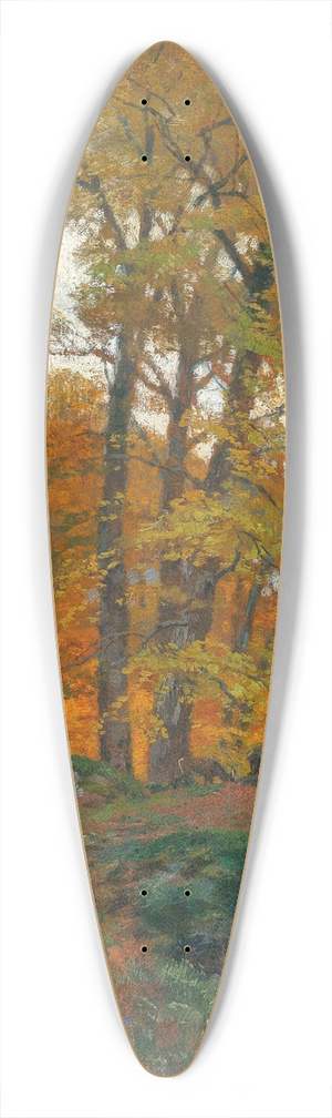 Hugo Darnaut - A Forest Glade with Stags in Autumn 39.3 inch art pintail longboard deck