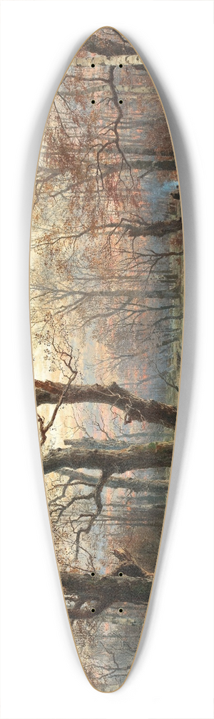 Hugo Darnaut - A Scene at Dusk in Late Autumn 39.3 inch art pintail longboard deck
