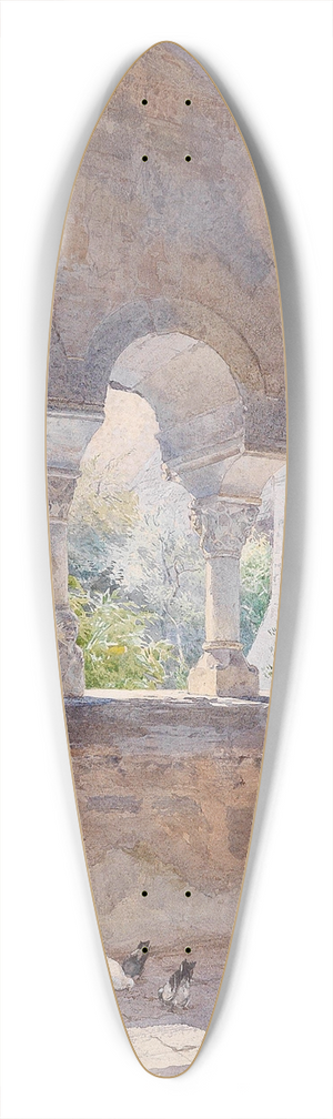 Hugo Darnaut - Kreuzgang in der Zisterzienserabtei Millstadt 39.3 inch art pintail longboard deck