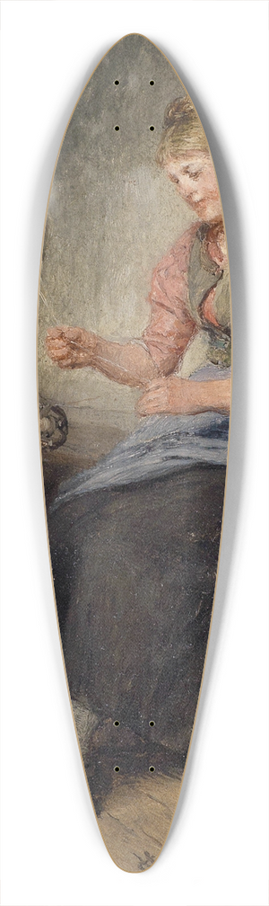 Hugo Kauffmann - Mdel am Spinnrad 39.3 inch art pintail longboard deck
