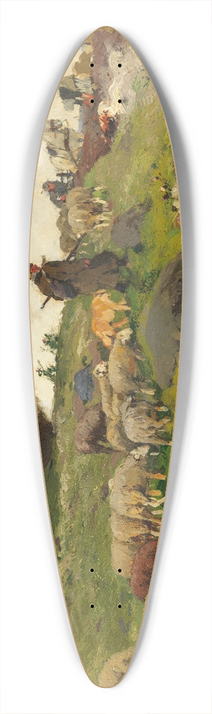 Hugo Mhlig - Schfer mit Herde auf dem Heimweg 39.3 inch art pintail longboard deck