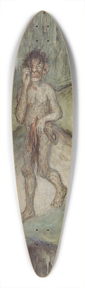 Hugo Simberg - Creature 39.3 inch art pintail longboard deck Hugo Simberg - Creature 39.3 inch art pintail longboard deck