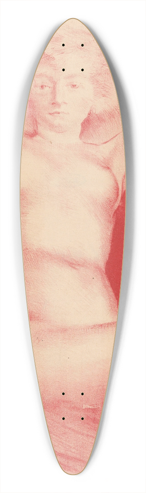 Huib Luns - Zittende naakte vrouw 39.3 inch art pintail longboard deck