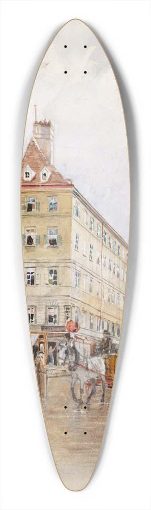 H. Winter - Der Franziskanerplatz in Wien 39.3 inch art pintail longboard deck