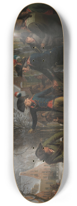Adriaan de Lelie - General Daendels Taking Leave of Lieutenant-Colonel Krayenhoff 8.25 inch art skate deck