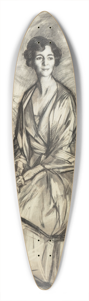 Ignacio Zuloaga - Portrait of Mrs Kerrigan 39.3 inch art pintail longboard deck