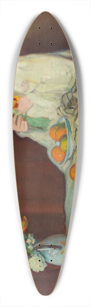 Ignacy Piekowski - Portrait of Wife at the Table 39.3 inch art pintail longboard deck