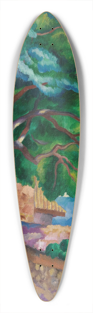 Ignaty Nivinsky - Gurzuf Landscape 39.3 inch art pintail longboard deck