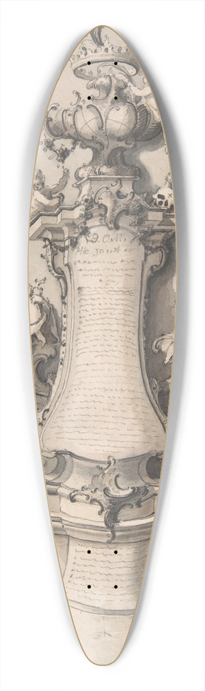Ignaz Gnther - Tomb Design 39.3 inch art pintail longboard deck