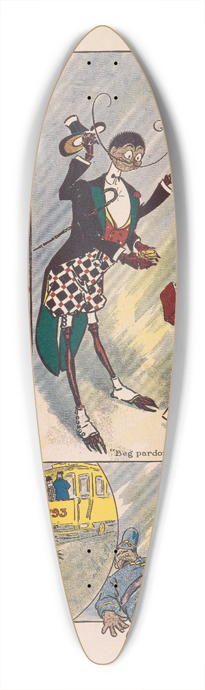 Ike Morgan - The Woggle-Bug book Pl.04 39.3 inch art pintail longboard deck