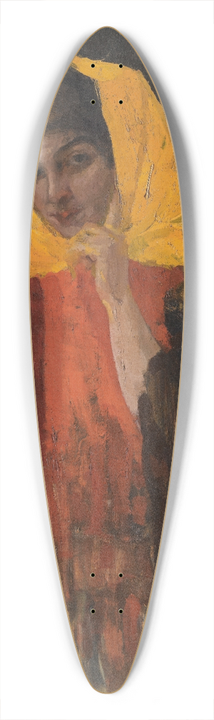 Ilya Abramovich Grinman - Portrait Of A Lady In A Yellow Shawl 39.3 inch art pintail longboard deck