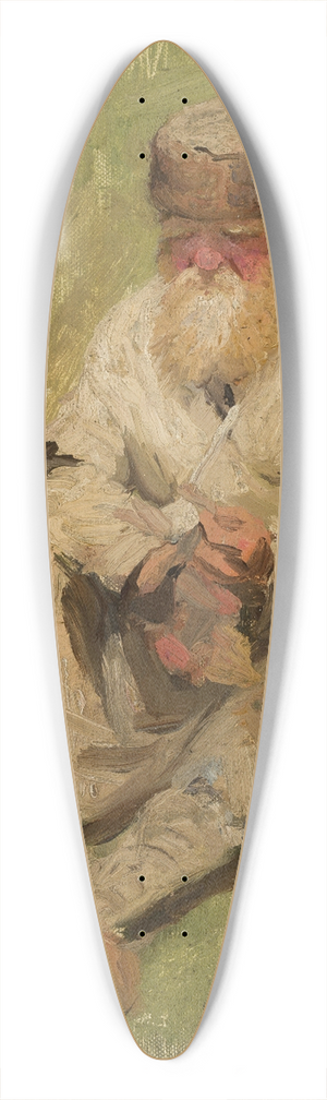 Ilya Efimovich Repin - Study of a peasant on the grass 39.3 inch art pintail longboard deck