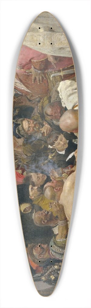 Ilya Efimovich Repin - The Reply of the Zaporozhian Cossacks to Sultan Mehmet IV 39.3 inch art pintail longboard deck