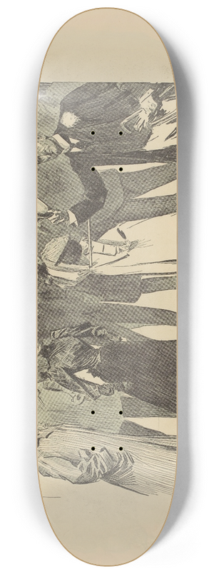 Charles Dana Gibson - The horse show. How the animals appear from the boxes 8.25 inch art skate deck