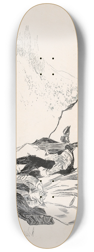 Charles Dana Gibson - The last day of summer 8.25 inch art skate deck