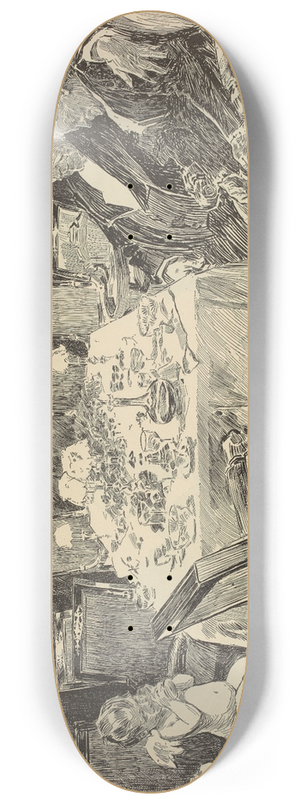 Charles Dana Gibson - The last guest 8.25 inch art skate deck
