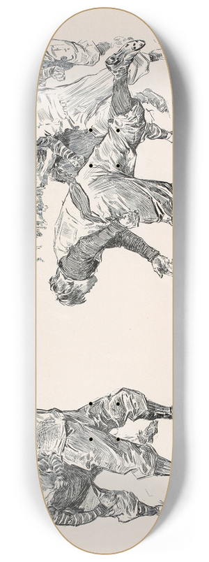 Charles Dana Gibson - The leading features of a liberal education 8.25 inch art skate deck