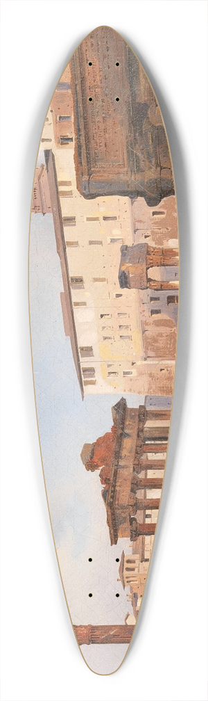 Ippolito Caffi - The Roman Forum 39.3 inch art pintail longboard deck