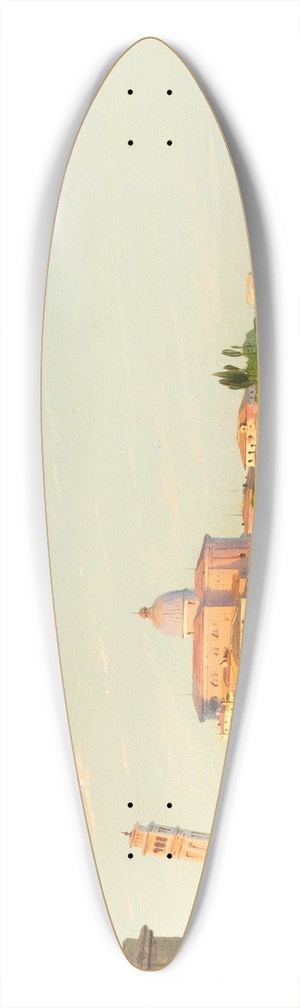 Ippolito Caffi - Venice, a View of San Pietro di Castello 39.3 inch art pintail longboard deck