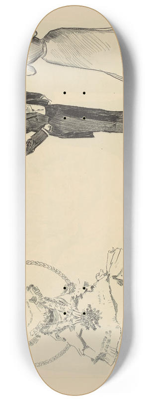 Charles Dana Gibson - The maiden and the mistletoe 8.25 inch art skate deck Charles Dana Gibson - The maiden and the mistletoe 8.25 inch art skate deck