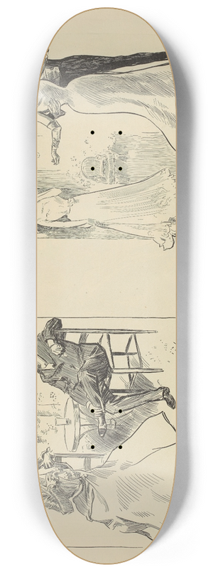 Charles Dana Gibson - The main object; The song of the debutante 8.25 inch art skate deck