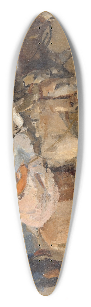 Isaac Israls - Donkey Rides on the Beach 39.3 inch art pintail longboard deck