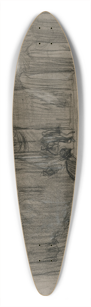 Isaac Israls - Interieur van een glasblazerij 2 39.3 inch art pintail longboard deck