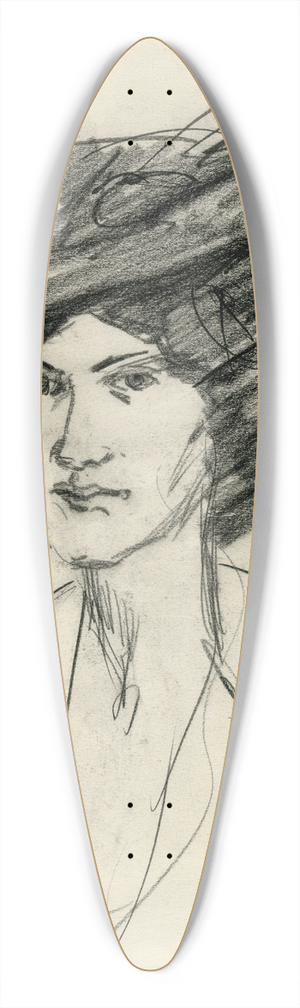 Isaac Israls - Jonge vrouw met grote hoed, Berthe 39.3 inch art pintail longboard deck