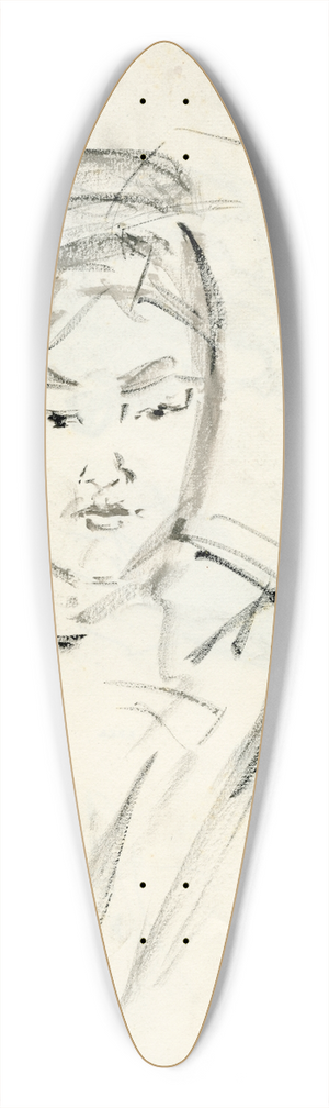 Isaac Israls - Vrouwenkop 39.3 inch art pintail longboard deck