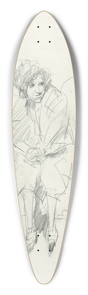 Isaac Israls - Zittende vrouw 39.3 inch art pintail longboard deck