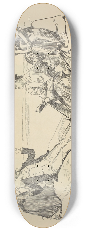 Charles Dana Gibson - The only pebble on the beach 8.25 inch art skate deck