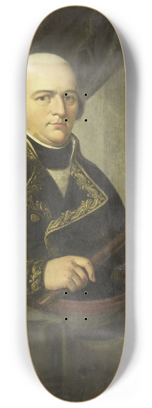 Adriaan de Lelie - Portrait of Pieter Gerardus van Overstraten, Governor-General of the Dutch East Indies 8.25 inch art skate deck