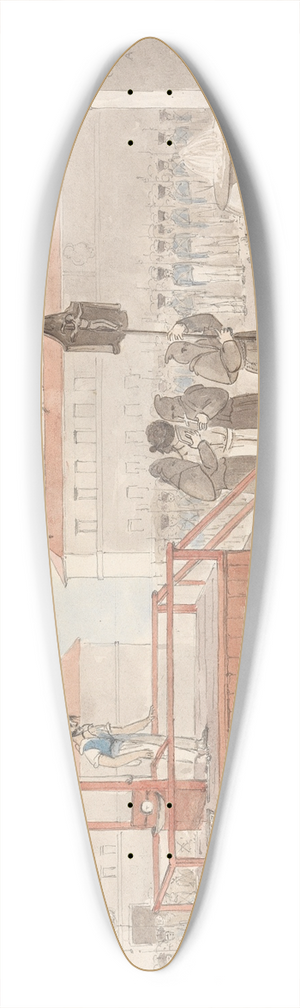 Isaac Weld - An Execution, Rome 39.3 inch art pintail longboard deck